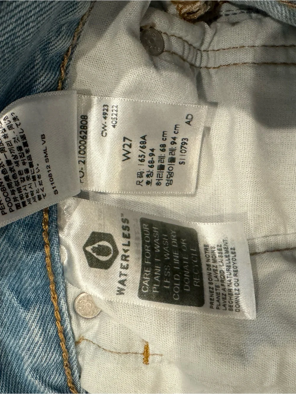 Levi's Light Blue Distressed Denim Cutoff Shorts
